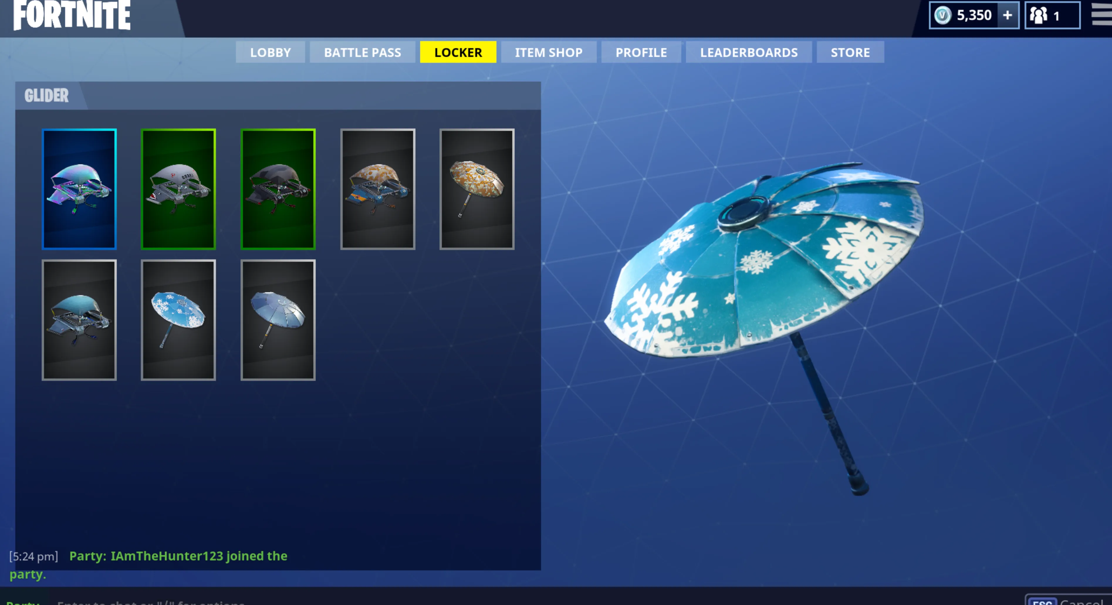Snowflake Umbrella fortnite